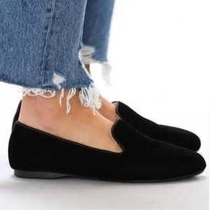 Birdies The Starling Black Velvet Flats 8.5
